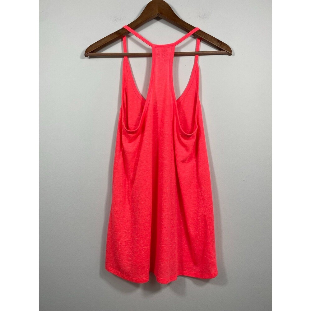 Victoria’s Secret PINK Neon Coral Racerback Tank Top Size S Sleepwear - Picture 2 of 6
